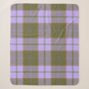 Grünes und violettes Tartan-Karo schottisches naht Sherpadecke