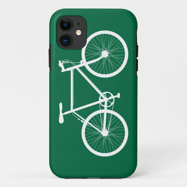 Grünes und weißes Fahrrad Case-Mate iPhone Hülle (Rückseite)