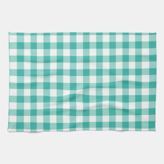 Grünes und weißes Gingham-Karo-Muster Geschirrtuch