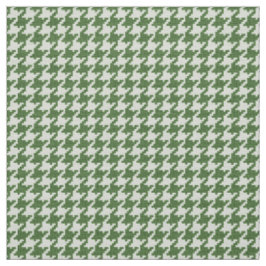 Grünes und weißes Hahnentrittmuster-geometrisches Stoff