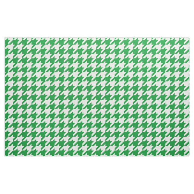 Grünes und weißes Hahnentrittmuster-Gewebe Stoff (Yard (91,4 cm))