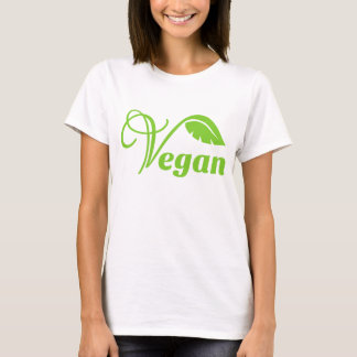 Grünes veganes Logo T-Shirt