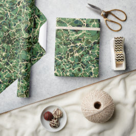 Grünes Vintages Marmorpapier Geschenkpapier
