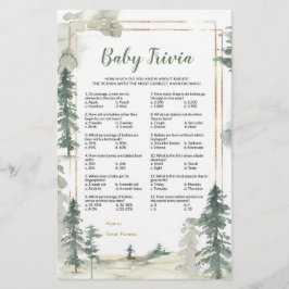 Grünes Wald-Abenteuer-Baby-Quizspiel