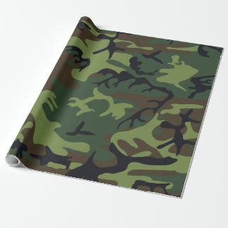 Grünes Wald-Militär-Tarnmuster für die Jagd Geschenkpapier