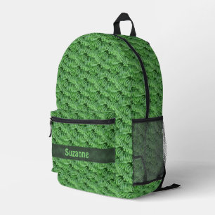 Grünes Waldland Ferns Natur Personalisiert Bedruckter Rucksack