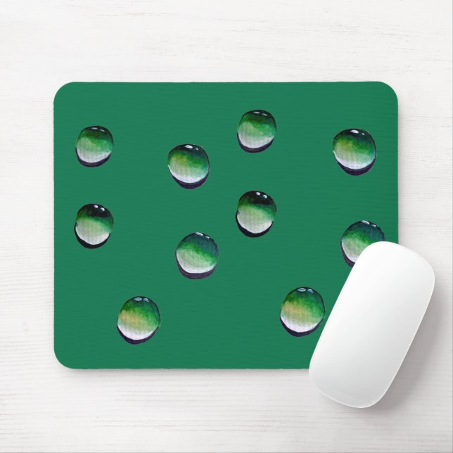 Grünes Wasser senkt die Wasserkunst Mousepad (Mit Mouse)