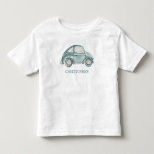 Grünes Wasserfarben-Vintage-Retro-Auto Kleinkind T-shirt
