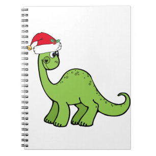 Grünes Weihnachten scherzt Dinosaurier Sankt Notizblock