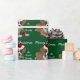 Grünes Weihnachtsboxer-Welpen-Packpapier Geschenkpapier (Baby Shower)