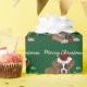 Grünes Weihnachtsboxer-Welpen-Packpapier Geschenkpapier (Birthday Party)