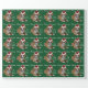 Grünes Weihnachtsboxer-Welpen-Packpapier Geschenkpapier (Flach)