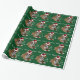 Grünes Weihnachtsboxer-Welpen-Packpapier Geschenkpapier (Ungerollt)