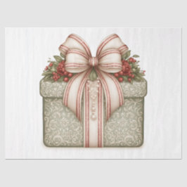 Grünes Weihnachtsgeschenk Seidenpapier