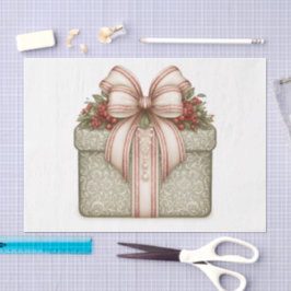 Grünes Weihnachtsgeschenk Seidenpapier