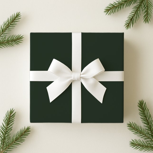 Grünes Weihnachtswackelpapier in fester Farbe Geschenkpapier (Von Creator hochgeladen)