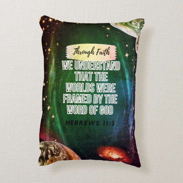 Grünes, weißes Akzent Kissen (Rückseite(Vertikal))