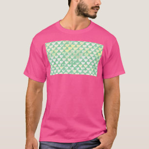 Grünes, weißes gelbes Punk Grunge Kunst-Herz T-Shirt