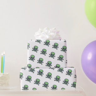 Grünes, weißes glänzendes Papier Geschenkpapier