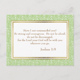 Grünes weißes Leaf Christliche Bibelverse Postkart Postkarte