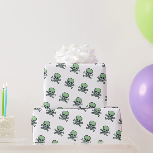 Grünes, weißes, mattes Papier Geschenkpapier (Partygeschenke)