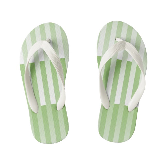 Grünes, weißes Muster Kinderbadesandalen (Fußbett)