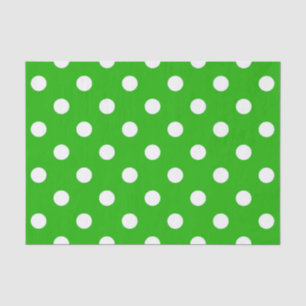 Grünes Weißes Punkte-Design Seidenpapier