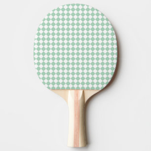 Grünes weißes Schachbrett Diamantmuster Tischtennis Schläger