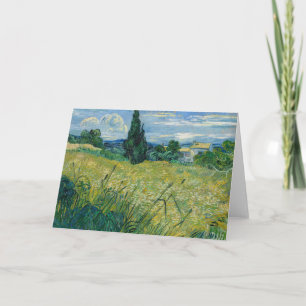 Grünes Weizenfeld mit Cypress   Vincent van Gogh Karte