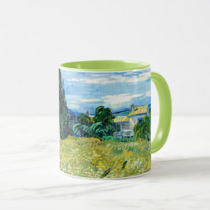 Grünes Weizenfeld mit Cypress - Vincent Van Gogh Tasse