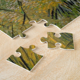 Grünes Weizenfeld mit Cypress von Van Gogh. Puzzle