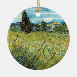 Grünes Weizenfeld  Vincent van Gogh     Keramik Ornament