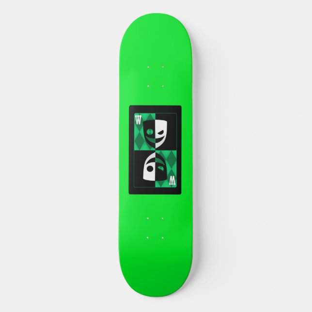 Grünes Wilcard stellt Skateboard-Plattform Skateboard (Vorderseite)