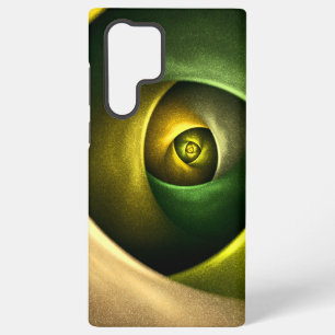 Grünes Wirbel-Blumen-Modernes-Abstraktes-Kunstmust Samsung Galaxy Hülle