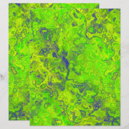 Grünes Wirbel-Marmor-Schrappbuchpapier 2-seitig be