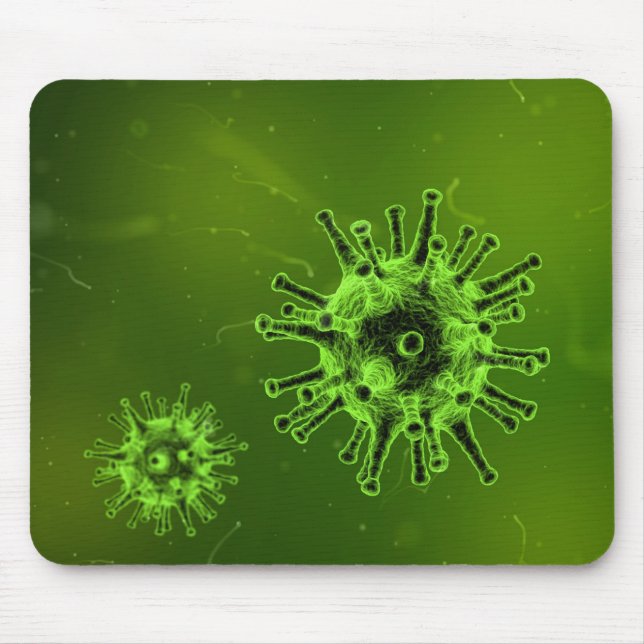 Grünes Wissenschaftsvirus-Bakterium Mousepad (Vorne)