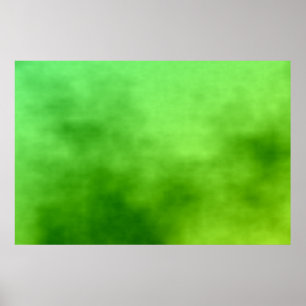 Grünes wolkiges Meer Poster