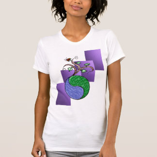Grünes Yin und Yang T-Shirt