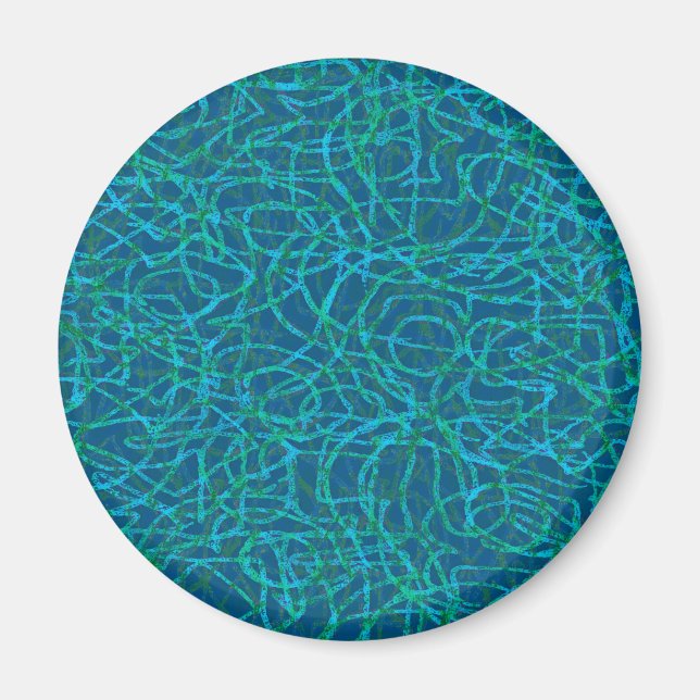 Grünes Zeilenmuster Magnet (Vorne)