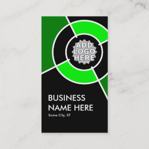 Grünes Ziellogo Visitenkarte