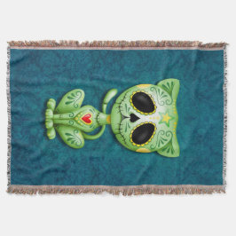 Grünes Zombie-Zuckerkätzchen Decke