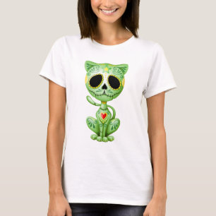 Grünes Zombie-Zuckerkätzchen T-Shirt