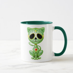 Grünes Zombie-Zuckerkätzchen Tasse