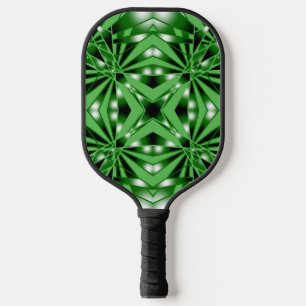 Grünfarbige Perspektive Gezeichnet Pickleball Schläger