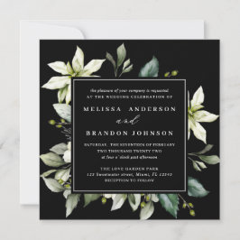 Grünfläche | Botanische Hochzeit mit Wasserfarbe Einladung