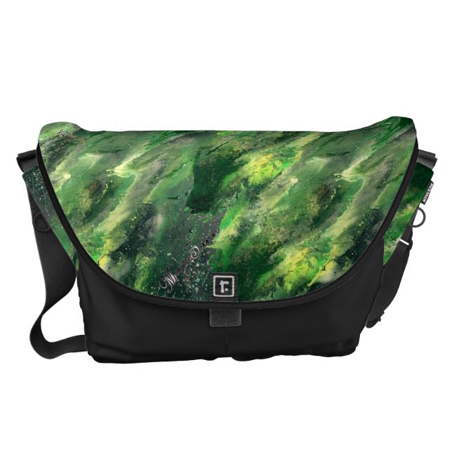 Grünflüssiges Camouflage Kuriertasche (Vorderseite)