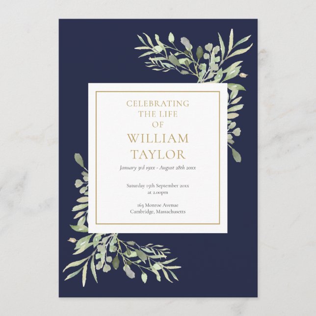 Grünfoliage Beerdigungsorden Programm (Vorderseite)