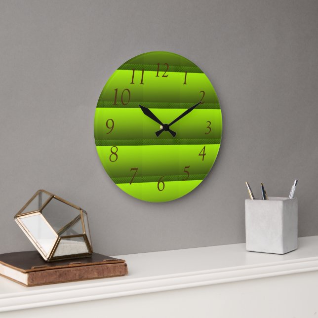 Grünfolie Große Wanduhr (Büro)