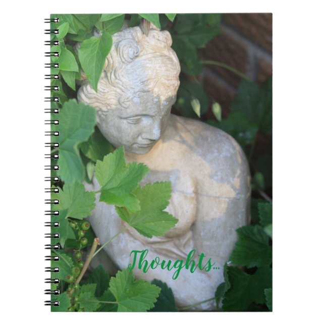 Grüngarten Skulptur Motivierend Natur Notizblock (Vorderseite)