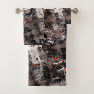 Grunge, abstrakt. badhandtuch set